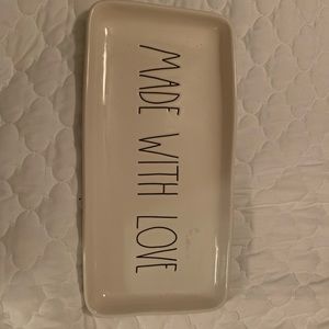 Rae Dunn ceramic platter “Made with Love”